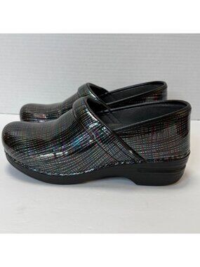 Dansko Women's XP 2.0 Metallic Rainbow Stripe Nursing Clogs Size 38EU/7.5-8US